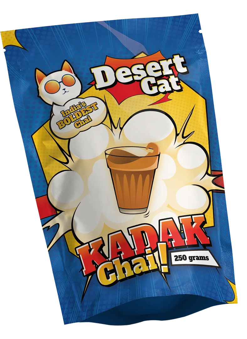 Desert Cat Kadak Chai pouch